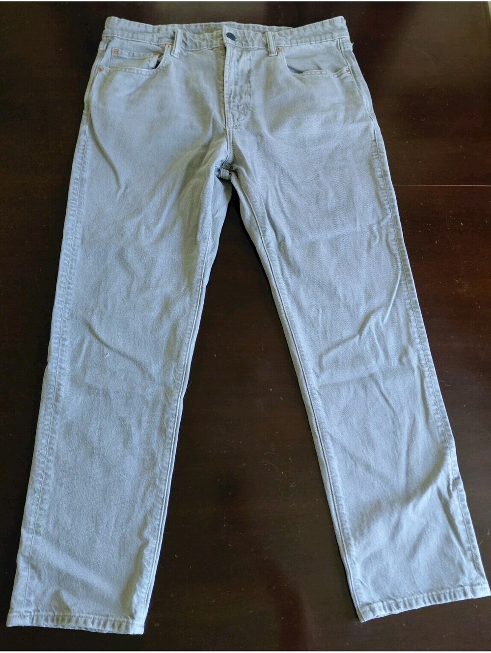 American Eagle Mens Jeans 36x32 Easyflex Taupe Tan Slim Straight